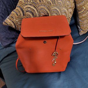 Orange Michael Kors Backpack
